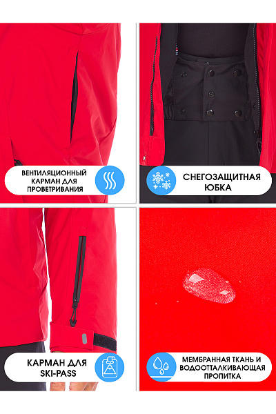 Мужской горнолыжный Костюм Forcelab Красный, 70667K1
