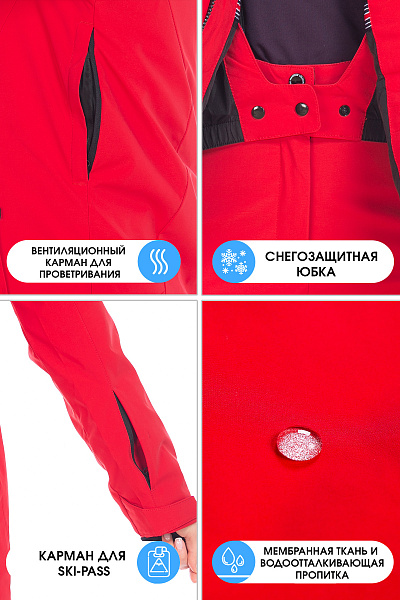 Женский горнолыжный Костюм Forcelab Красный, 706621K1