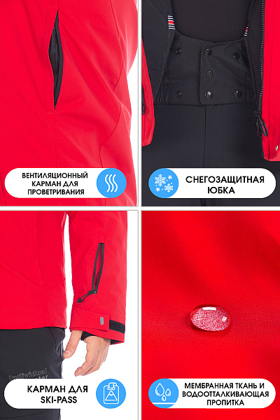 Мужской горнолыжный Костюм Forcelab Красный, 70667K2